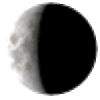 Waning Crescent, Moon at 22 days in cycle